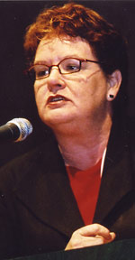 Australiensiskan Sharan Burrow r ny i organisationens ledning. Foto: EERO KOSONEN