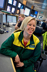 Matrutiner och motion hjlper, sger cellulosafabrikens enda kvinna, Karin-Maria Sderman som skolade om sig frn barntrdgrdslrare. Foto: ESA MELAMETS