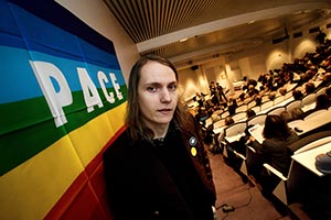 Postiljonen Sippo Krmi vill att facket satsar mer p fred- och solidaritetsarbete. Foto: ROBERT SEGER